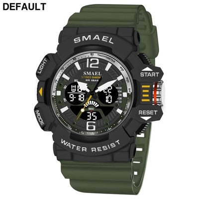 Sport Watch Men SMAEL 50M Waterproof Wristwatches Dual Time Display Multi-function Sports Clocks 8065 Mens Watches