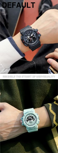 Sport Watch Men SMAEL 50M Waterproof Wristwatches Dual Time Display Multi-function Sports Clocks 8065 Mens Watches