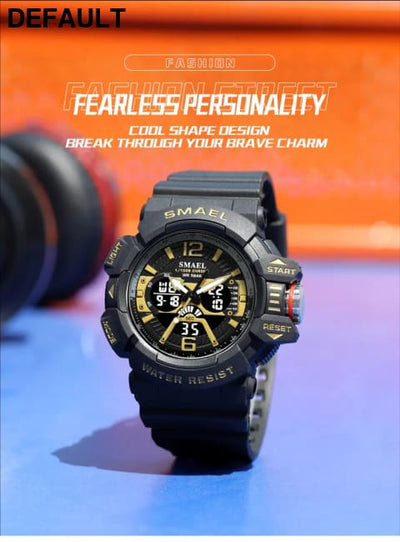 Sport Watch Men SMAEL 50M Waterproof Wristwatches Dual Time Display Multi-function Sports Clocks 8065 Mens Watches