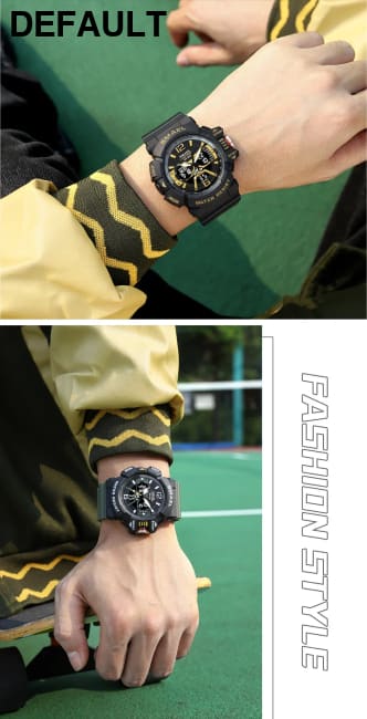 Sport Watch Men SMAEL 50M Waterproof Wristwatches Dual Time Display Multi-function Sports Clocks 8065 Mens Watches