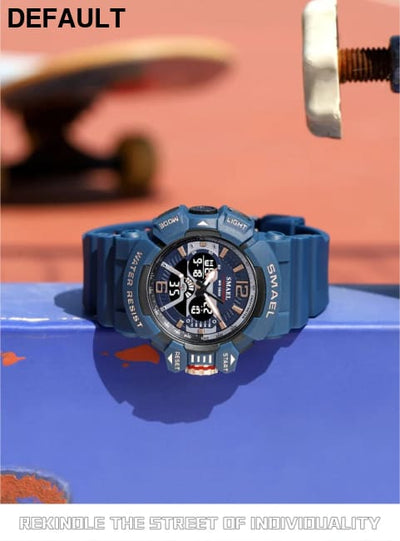 Sport Watch Men SMAEL 50M Waterproof Wristwatches Dual Time Display Multi-function Sports Clocks 8065 Mens Watches