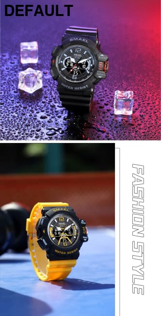 Sport Watch Men SMAEL 50M Waterproof Wristwatches Dual Time Display Multi-function Sports Clocks 8065 Mens Watches