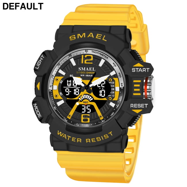 Sport Watch Men SMAEL 50M Waterproof Wristwatches Dual Time ORANGE / China Watches
