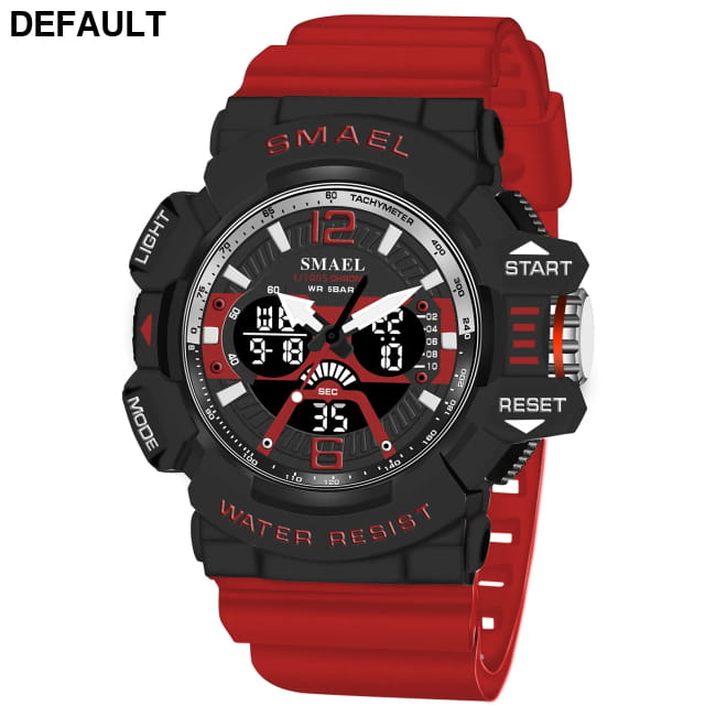 Sport Watch Men SMAEL 50M Waterproof Wristwatches Dual Time RED / China Watches