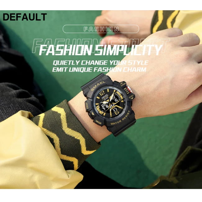 Sport Watch Men SMAEL 50M Waterproof Wristwatches Dual Time Watches