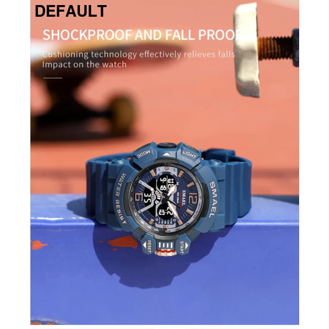 Sport Watch Men SMAEL 50M Waterproof Wristwatches Dual Time Watches