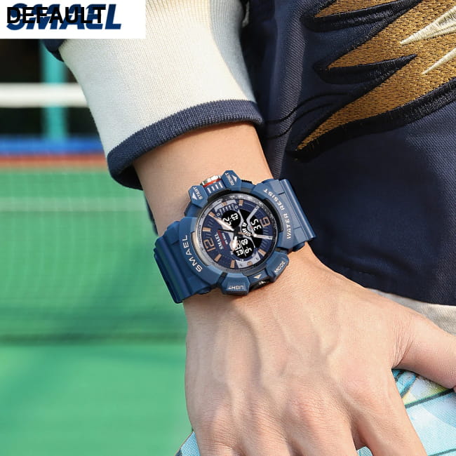 Sport Watch Men SMAEL 50M Waterproof Wristwatches Dual Time Watches