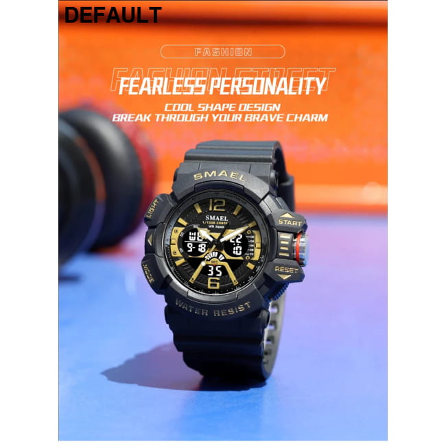 Sport Watch Men SMAEL 50M Waterproof Wristwatches Dual Time Watches
