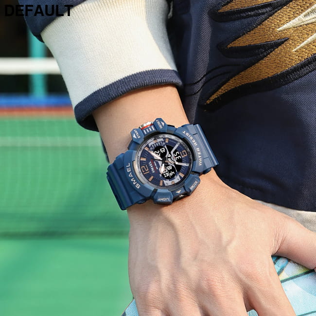 Sport Watch Men SMAEL 50M Waterproof Wristwatches Dual Time Watches