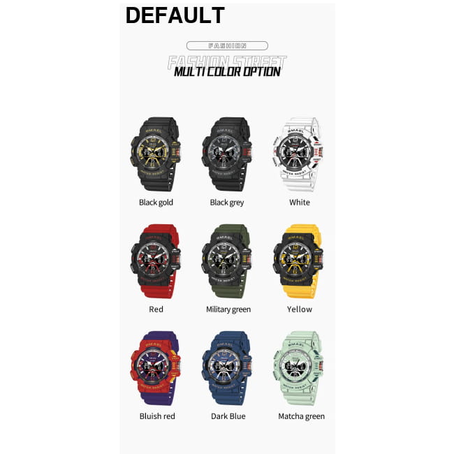 Sport Watch Men SMAEL 50M Waterproof Wristwatches Dual Time Watches