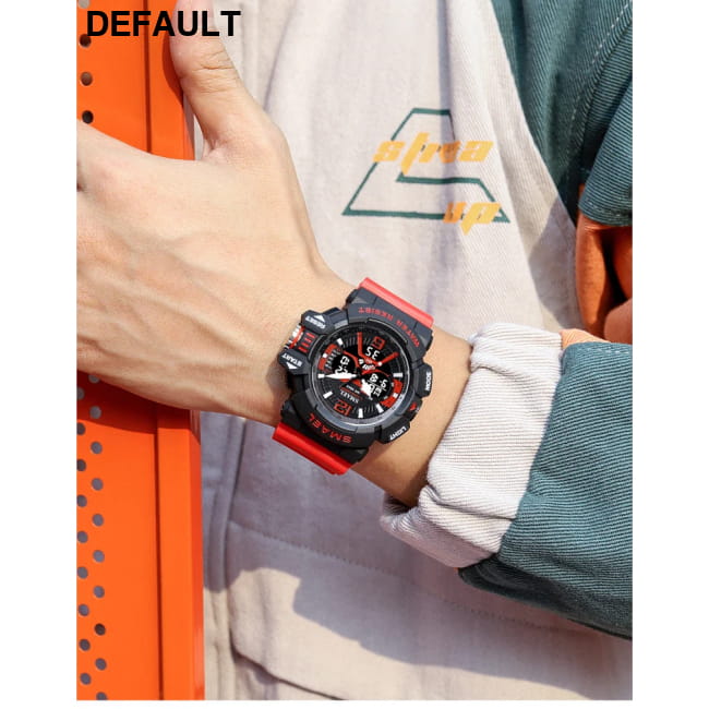 Sport Watch Men SMAEL 50M Waterproof Wristwatches Dual Time Watches