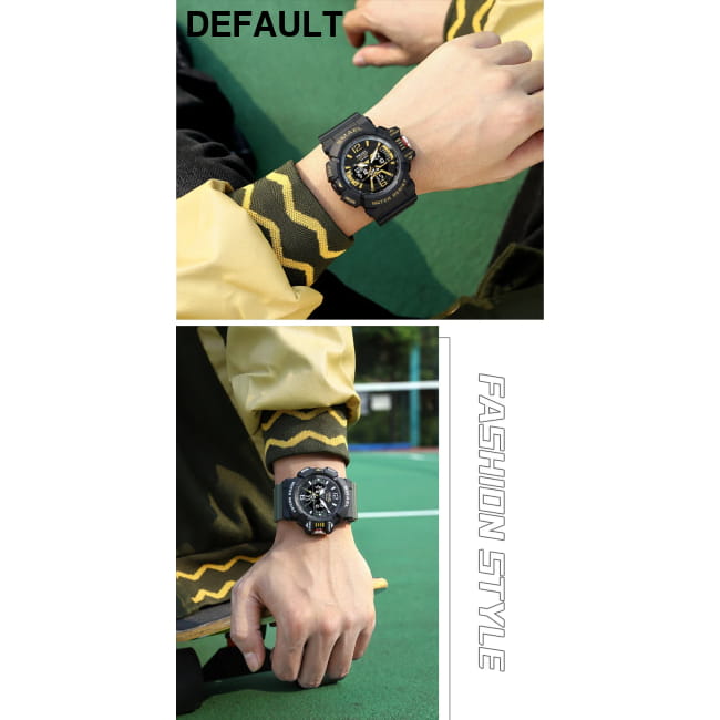 Sport Watch Men SMAEL 50M Waterproof Wristwatches Dual Time Watches