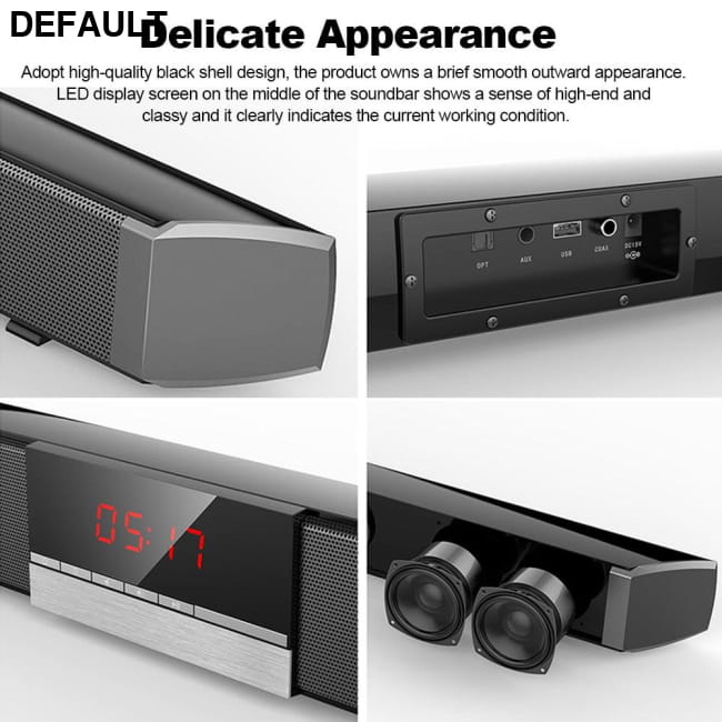 SR100 Plus Bluetooth Soundbar with Wireless Subwoofer Home Theater Speakers Soundbars