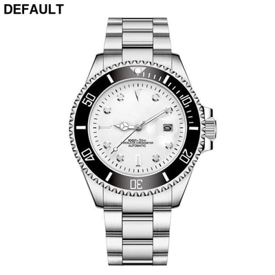 Stainless Steel Band Men’s Mechanical Watch Silver Shell White Noodle Men Quartz Watches Best Selling Products