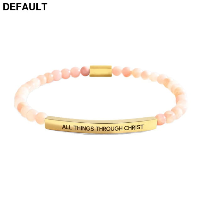 Stainless Steel Mens And Womens Elbow-Style Chain Bracelet Golden pink quartz / 18cm Sterling Silver Bracelets Body
