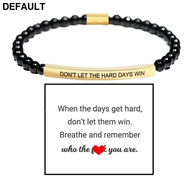 Stainless Steel Mens And Womens Elbow-Style Chain Bracelet With Engraved Gold Beads Black Obsidian / 18cm Sterling