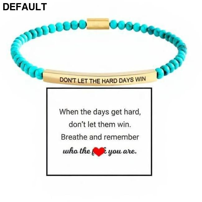 Stainless Steel Mens And Womens Elbow-Style Chain Bracelet With Engraved Gold Beads Turquoise / 18cm Sterling Silver
