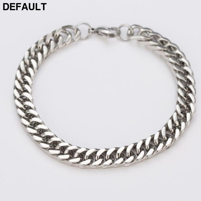 Stainless Steel Men’s Personality Charm Bracelet Jewelry Silver Men Bracelets