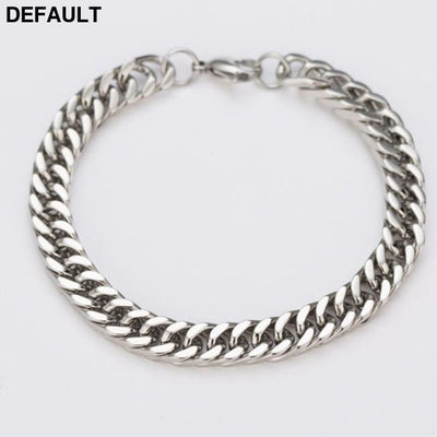 Stainless Steel Men’s Personality Charm Bracelet Jewelry Silver Men Bracelets