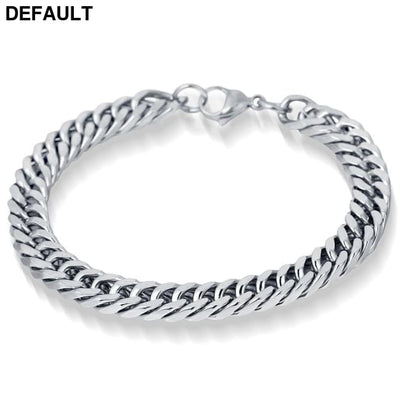 Stainless Steel Men’s Personality Charm Bracelet Jewelry Silver Men Bracelets