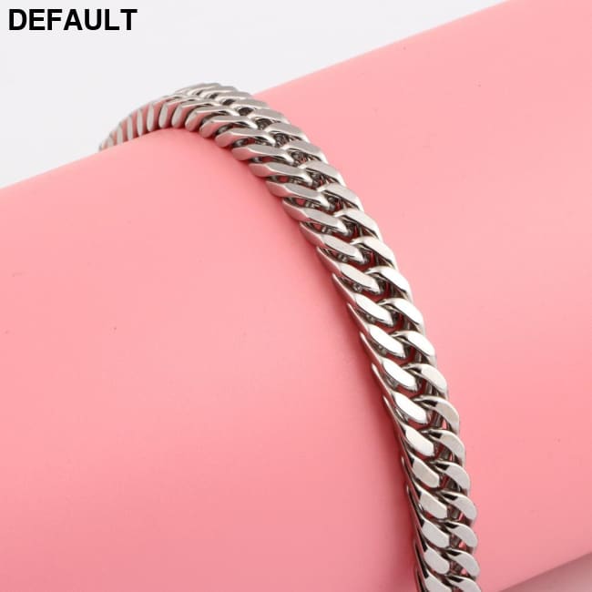 Stainless Steel Men’s Personality Charm Bracelet Jewelry Silver Men Bracelets