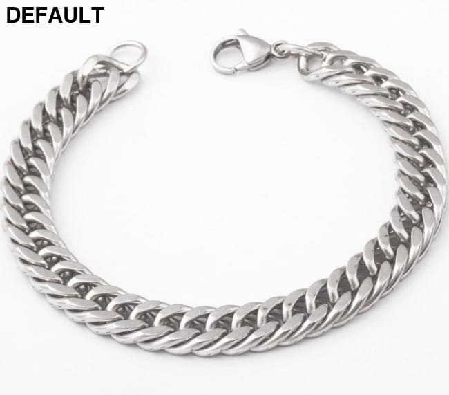 Stainless Steel Men’s Personality Charm Bracelet Jewelry Silver Men Bracelets