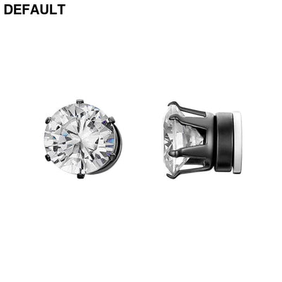 Stainless Steel Stud Earrings For Men Women Unisex 7mm / Black