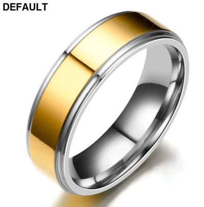 Stainless steel Wedding Ring Silver Gold Color Simple Design Couple Alliance 4mm 6mm Width Band for Women and Men