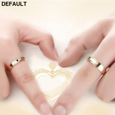 Stainless steel Wedding Ring Silver Gold Color Simple Design Couple Alliance 4mm 6mm Width Band for Women and Men