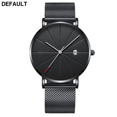 Steel Mesh Date Watch: Business Classic black Men Quartz Watches Best Selling Products