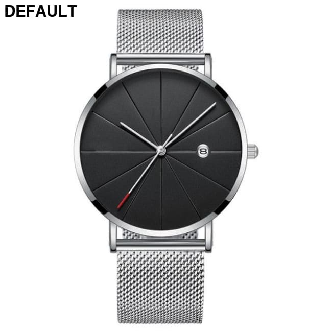 Steel Mesh Date Watch: Business Classic Silver Men Quartz Watches Best Selling Products