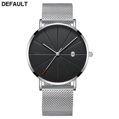 Steel Mesh Date Watch: Business Classic Silver Men Quartz Watches Best Selling Products
