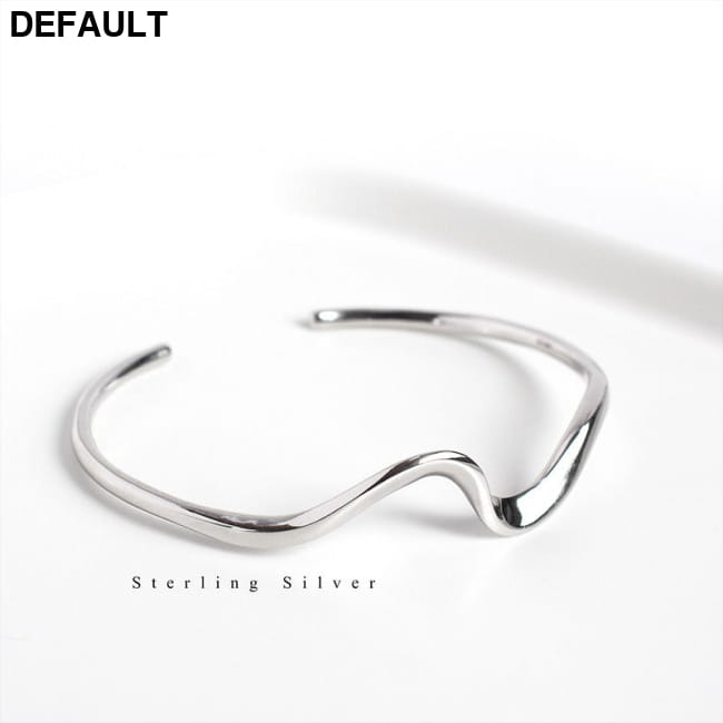Sterling silver bracelet minimalist wave Mobius Wristband / S925 Bracelets Best Selling Products