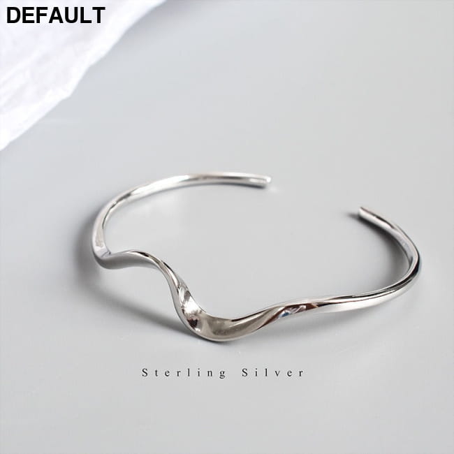 Sterling silver bracelet minimalist wave Mobius Wristband / S925 Bracelets Best Selling Products
