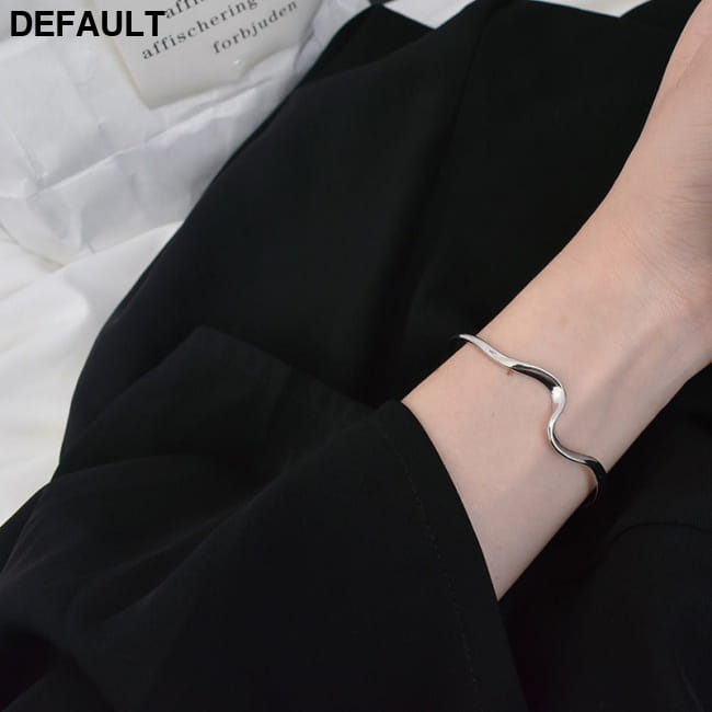 Sterling silver bracelet minimalist wave Mobius Wristband / S925 Bracelets Best Selling Products