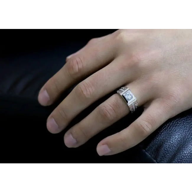 Sterling Silver Fine Crystal Open Rings for Man Women Fashion Wedding Best Selling Products
