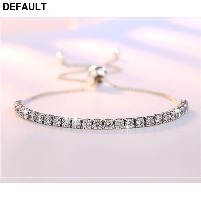 Sterling Silver Sparkling Strand Bracelet Women Link Tennis Bracelets