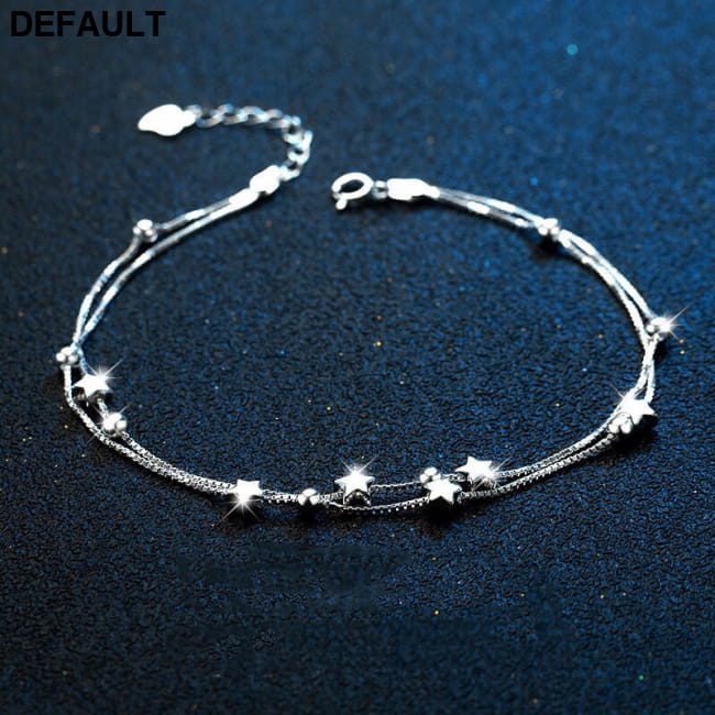 Sterling Silver Star Bracelet 2color Women Bracelets Best Selling Products