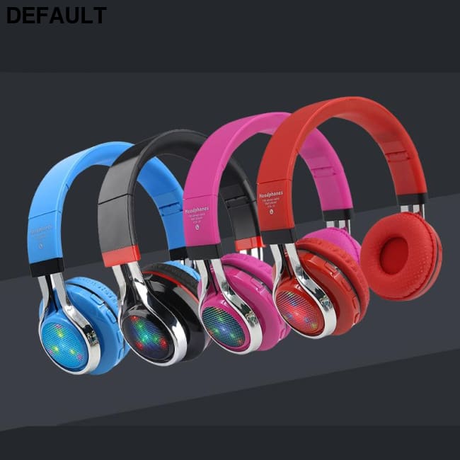 STN-18 Glowing Wireless Bluetooth Headphone Portable Headset Stereo Heavy Bass Earbuds LED Mic TF FM Headphones Headsets