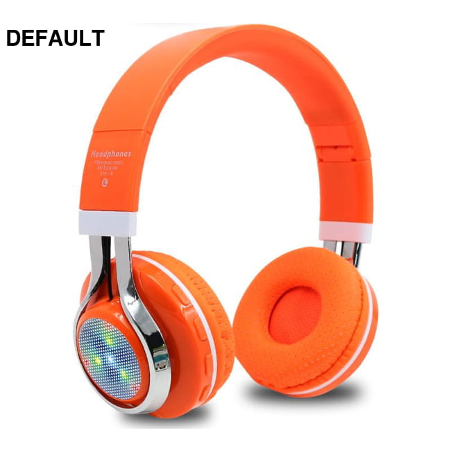 STN-18 Glowing Wireless Bluetooth Headphone Portable Orange Headphones Headsets