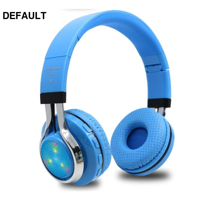 STN-18 Glowing Wireless Bluetooth Headphone Portable Sky Blue Headphones Headsets