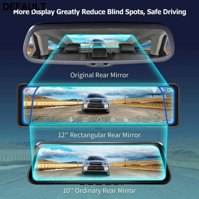 Streaming Media Car DVR Loop Recording Front And Rear Lens 4k12 inch Cameras Electronics