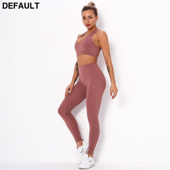 Striped Sports Suits Gym Training Yoga Leggings Sets Women Jumpsuits & Rompers Outfit