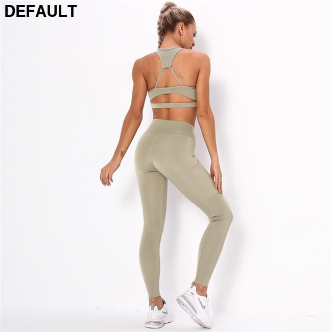 Striped Sports Suits Gym Training Yoga Leggings Sets Women Jumpsuits & Rompers Outfit