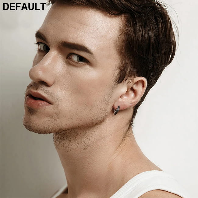 Stylish Geometric Hoop Earrings for Men Waterproof