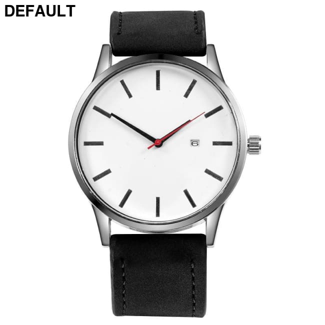 Stylish Leather Men’s Watches black white Men Quartz Best Selling Products