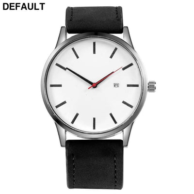 Stylish Leather Men’s Watches black white Men Quartz Best Selling Products