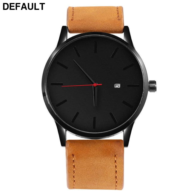 Stylish Leather Men’s Watches brown black Men Quartz Best Selling Products