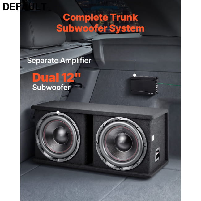 Subwoofer Bass Package 12 in 1200W RMS Dual Car Audio Subwoofers & Enclosures