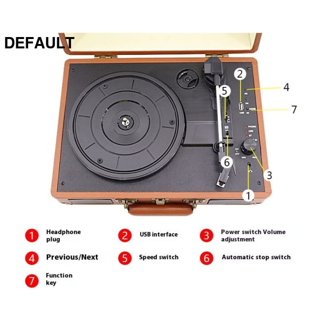 Suitcase Vinyl Record Player Home Audio Receiver Electronics